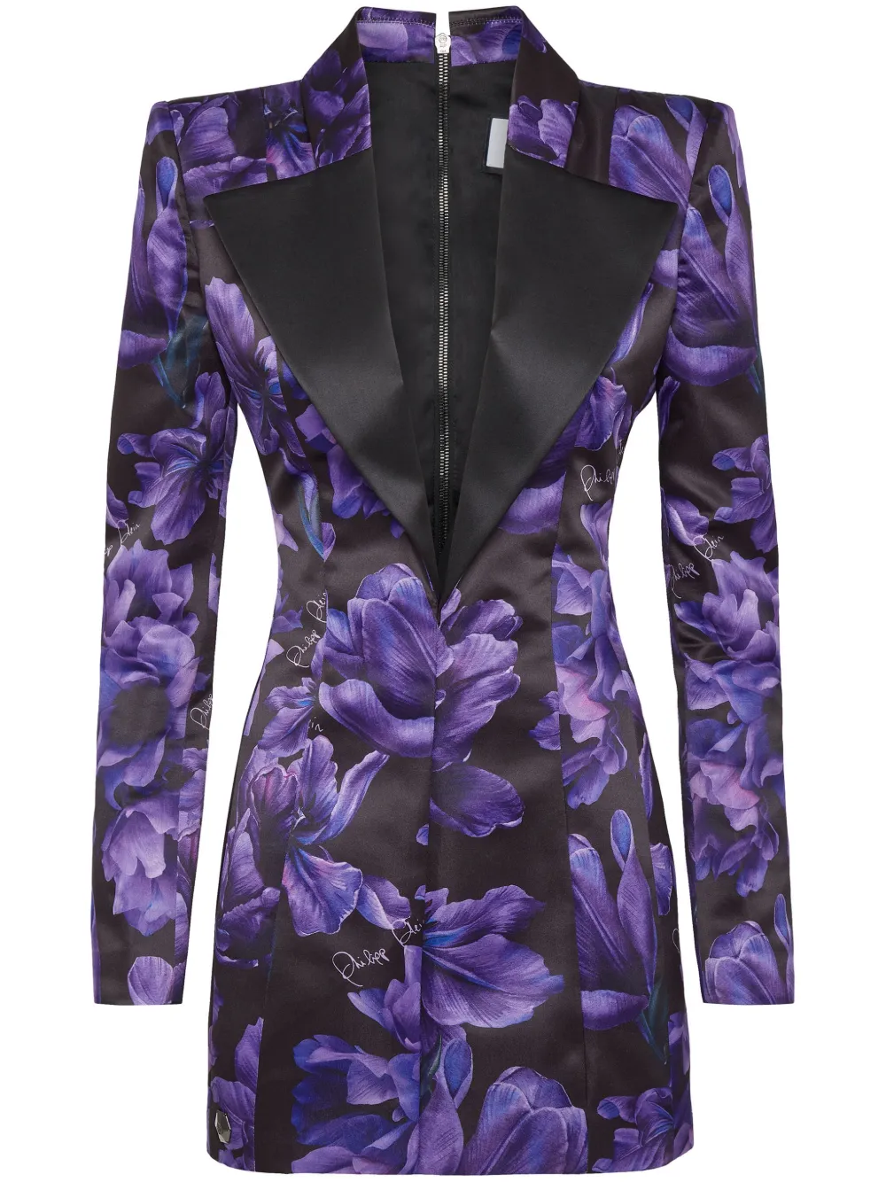 

Платье мини Duchesse с цветочным принтом Philipp Plein, черный