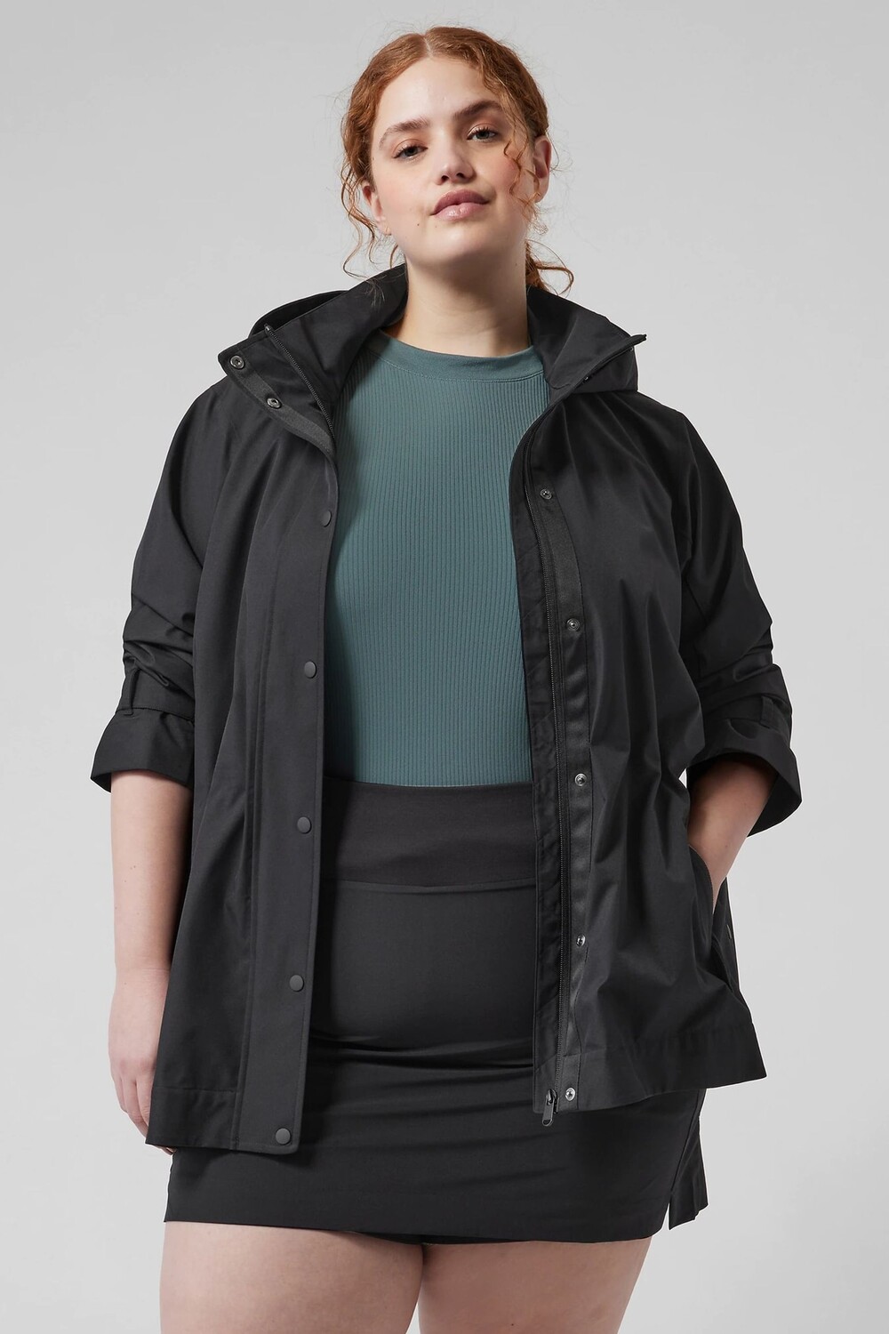 

Водонепроницаемая куртка с капюшоном Athleta, черный