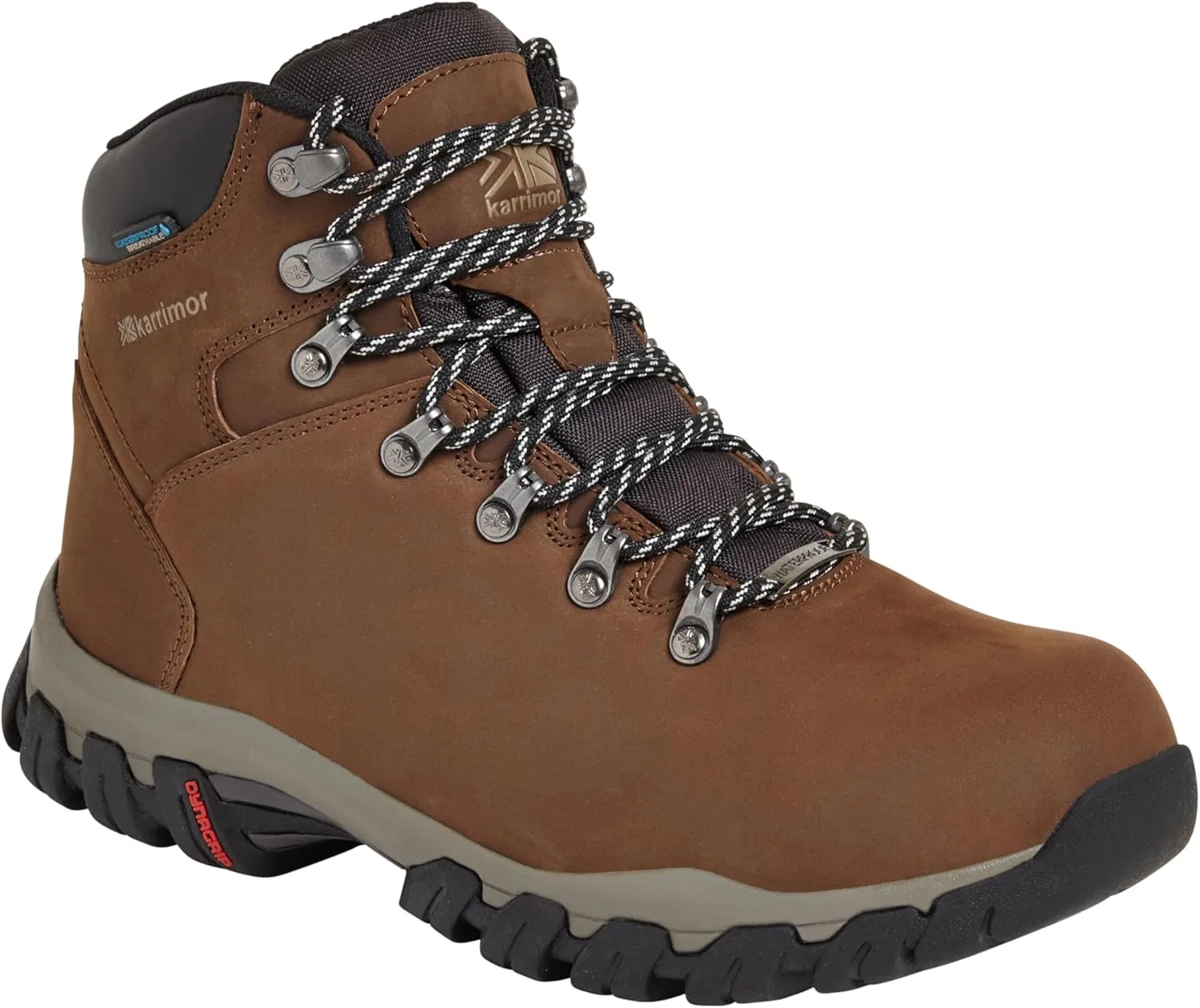 Мужские треккинговые и походные ботинки Karrimor Mendip 3 Nb Weathertite, Brown Dark Brown