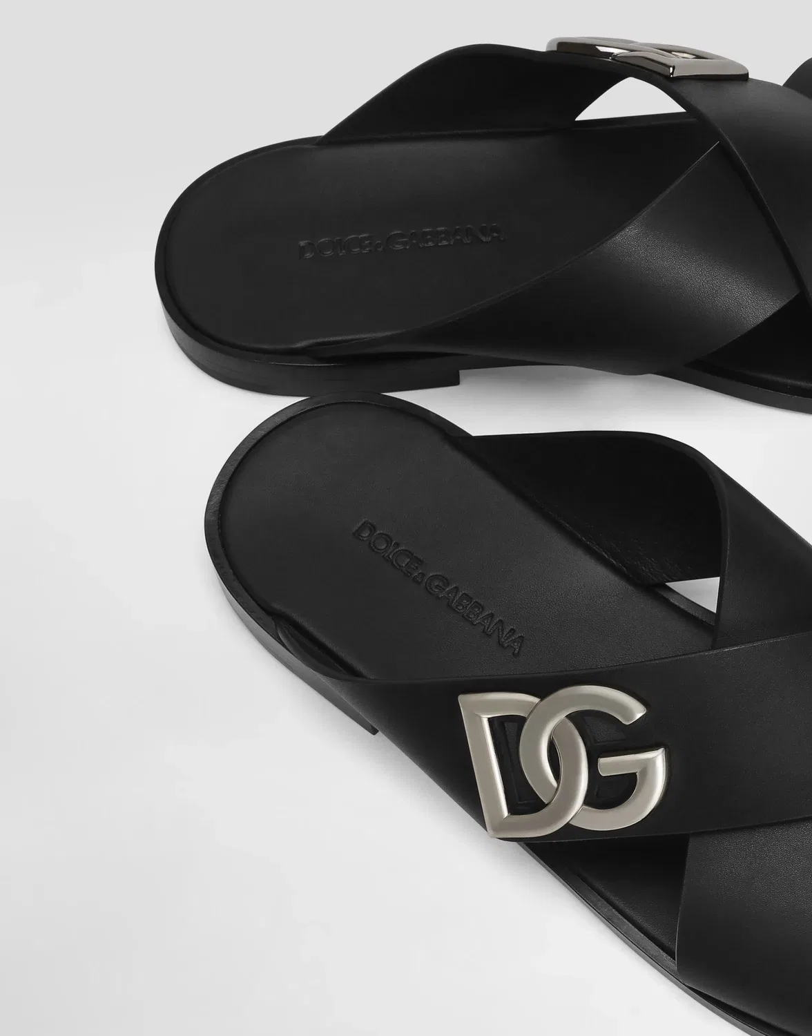 Сандалии из телячьей кожи DOLCE & GABBANA, черный — фото 4