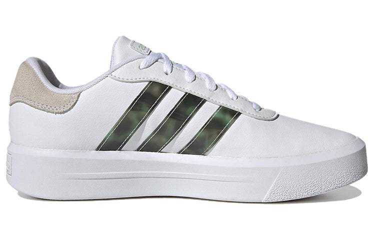Кеды (WMNS) adidas neo Court Platform 'White Green' HP9434, белый — фото 2