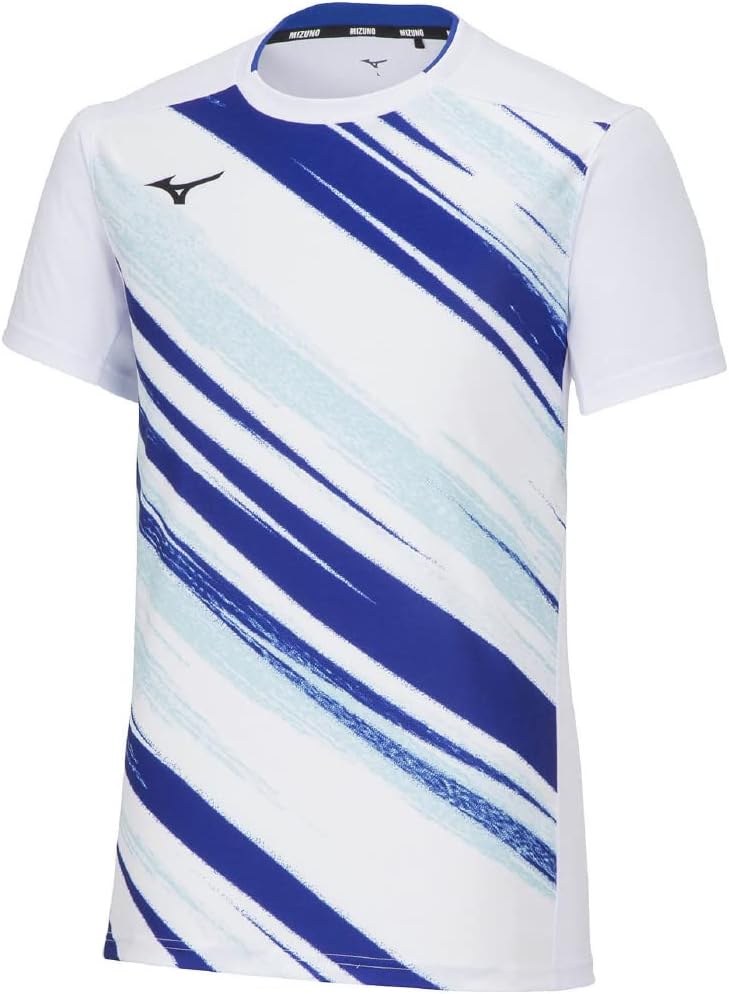 

Футболка для тенниса MIZUNO, с коротким рукавом, влагоотводящая, быстросохнущая, унисекс (62JAA002), белый