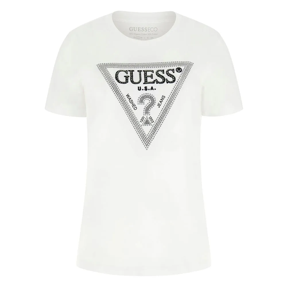 

Футболка Guess Krystal Triangle, белый