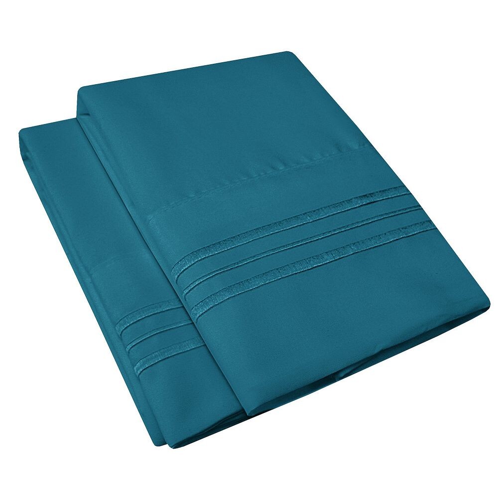 

Набор из 2 наволочек из микрофибры Sweet Home Collection с вышивкой, цвет Teal
