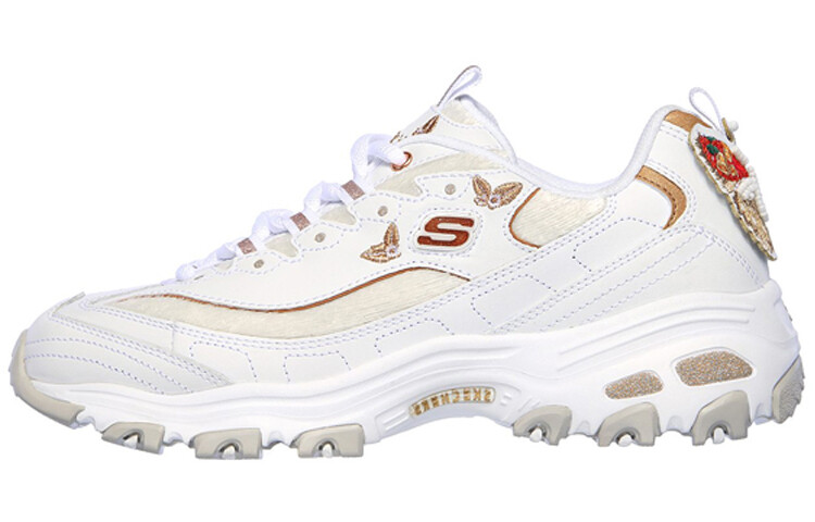 

Кроссовки Skechers D'Lites 1.0 Chunky Sneakers Women's Low-Top White/Rose Gold