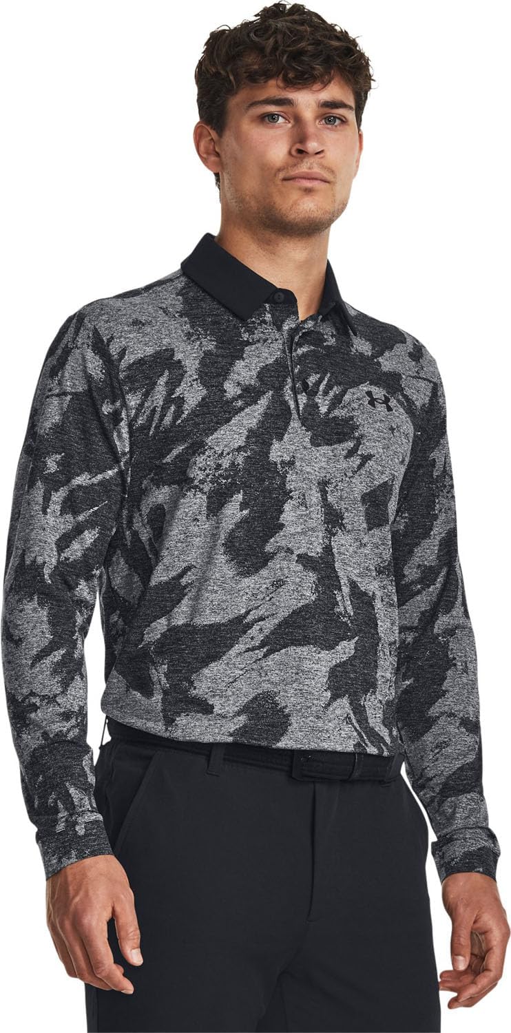 

Мужская футболка-поло UA Playoff Jacquard с длинным рукавом Under Armour, Black/White, Белый, Мужская футболка-поло UA Playoff Jacquard с длинным рукавом Under Armour, Black/White