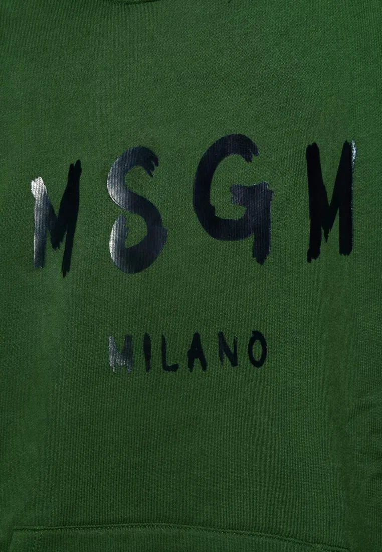 Худи детское, хлопок, белый Msgm — фото 2