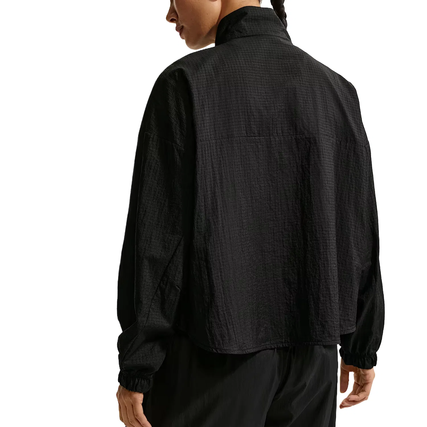 Спортивная куртка женская оверсайз из легкого рипстопа Nike, Black/Black — фото 3