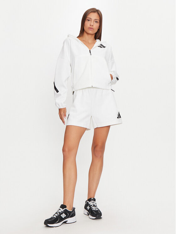 Толстовка свободного кроя Adidas, белый — фото 2