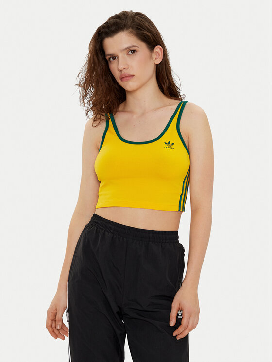 

Топ облегающего кроя adicolor 3-Stripes JP2291 Adidas, желтый