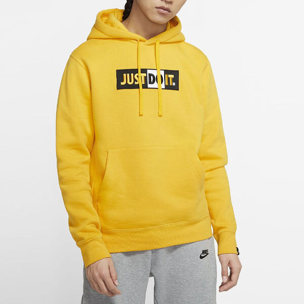 Толстовка Nike Sportswear Just Do It Hat For Men Gold, желтый — фото 3