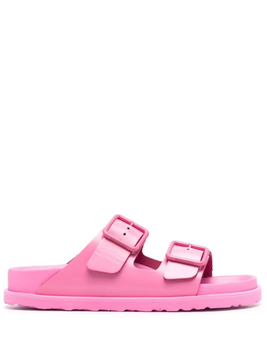 

Birkenstock шлепанцы с тисненым логотипом и открытым носком, розовый