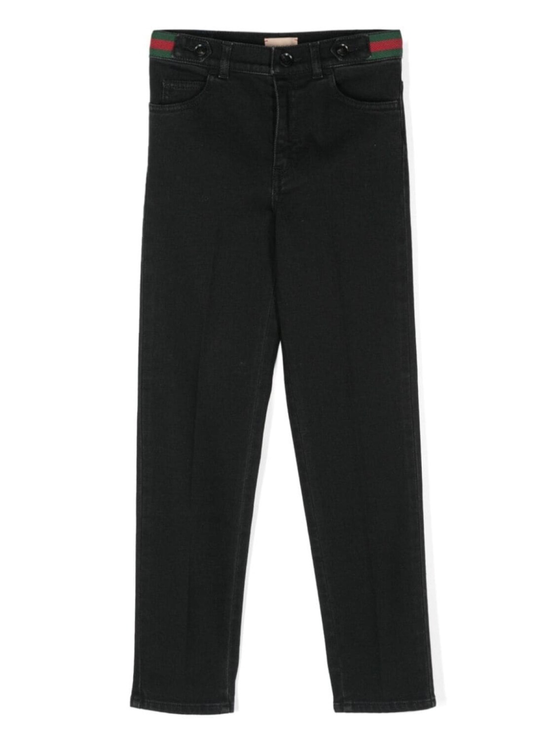 

Gucci Kids джинсы с отделкой Web, черный