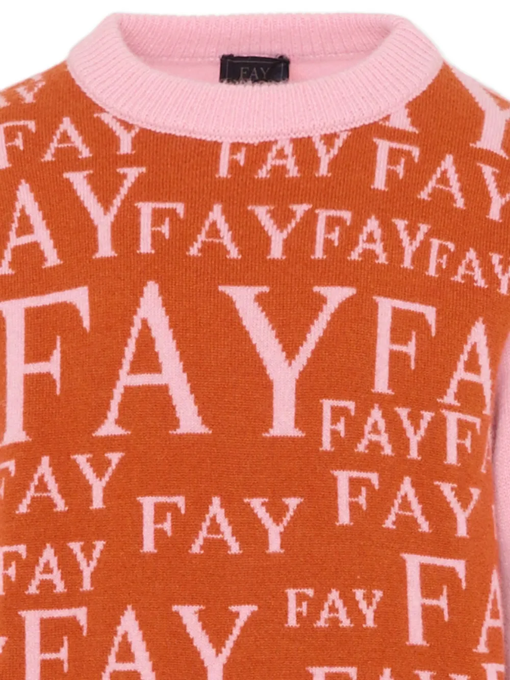 Джемпер с длинными рукавами Fay Kids, розовый — фото 3