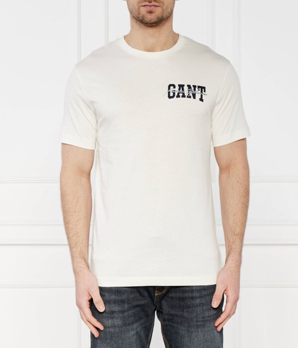 

Футболка мужская Gant хлопковая, экрю