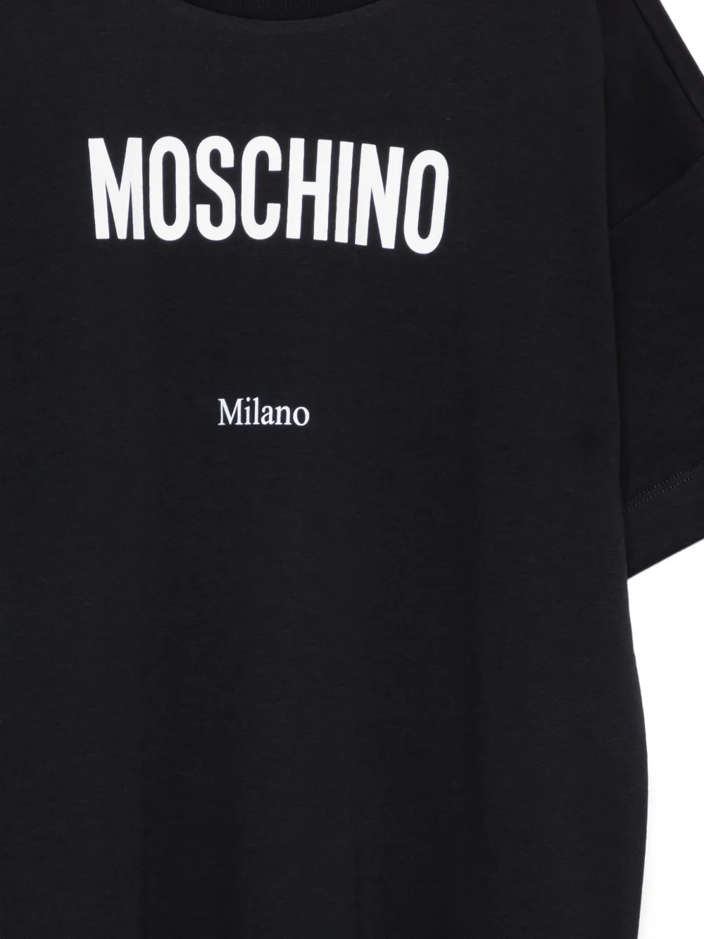 Футболка с принтом логотипа Moschino Kids, черный — фото 3