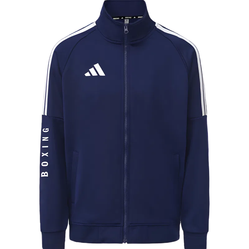 Куртка унисекс со стойкой, умеренная Adidas, Navy Blue
