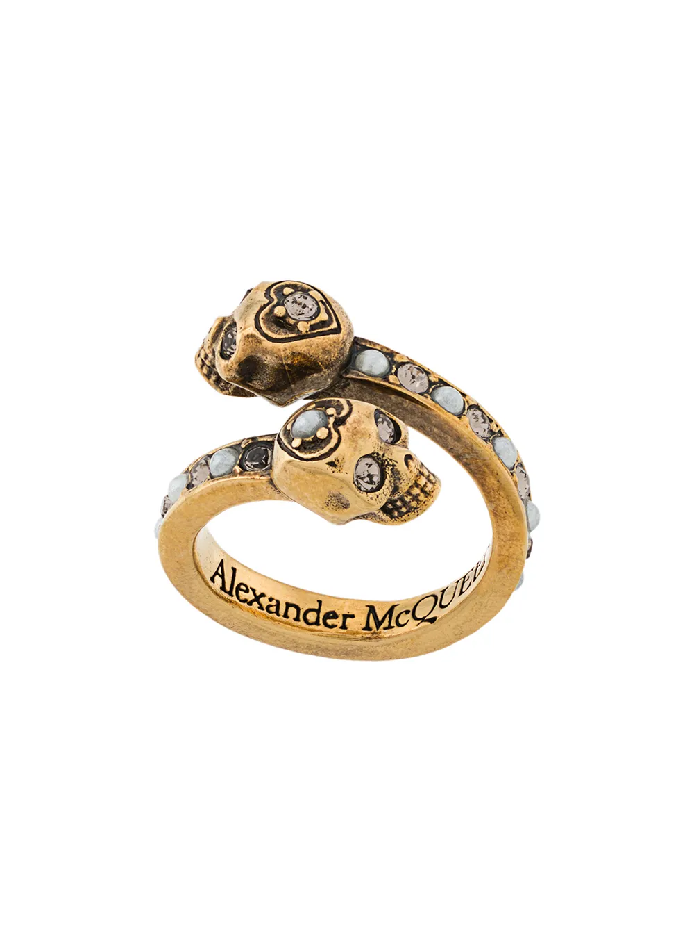 

Декорированное кольцо Alexander McQueen, золотой