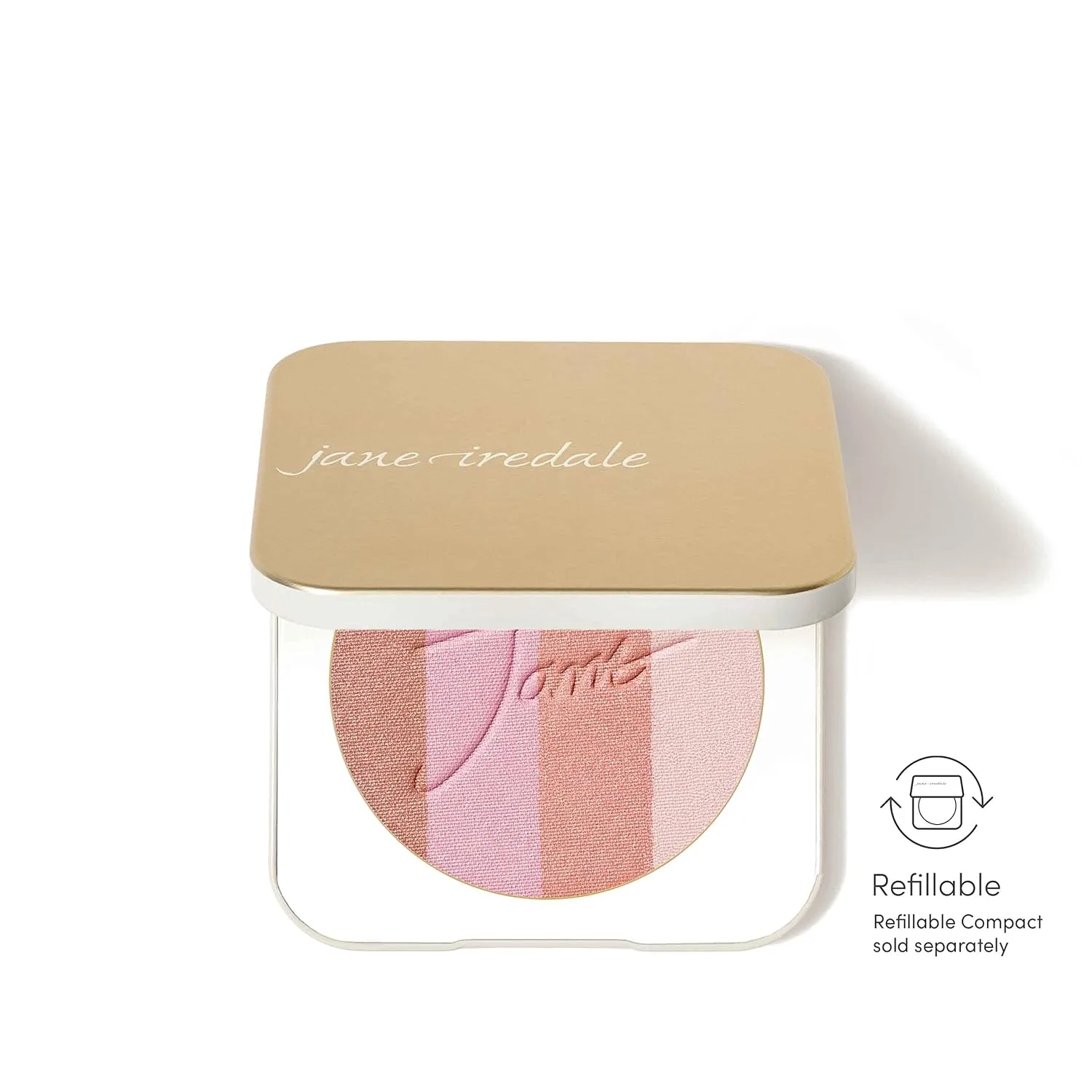 Jane Iredale PureBronze Shimmer Bronzer Refill, многофункциональная пудра для улучшения цвета лица, 4 оттенка, легкая, наслаиваемая, дышащая, сияющий финиш, Rose Dawn — фото 3