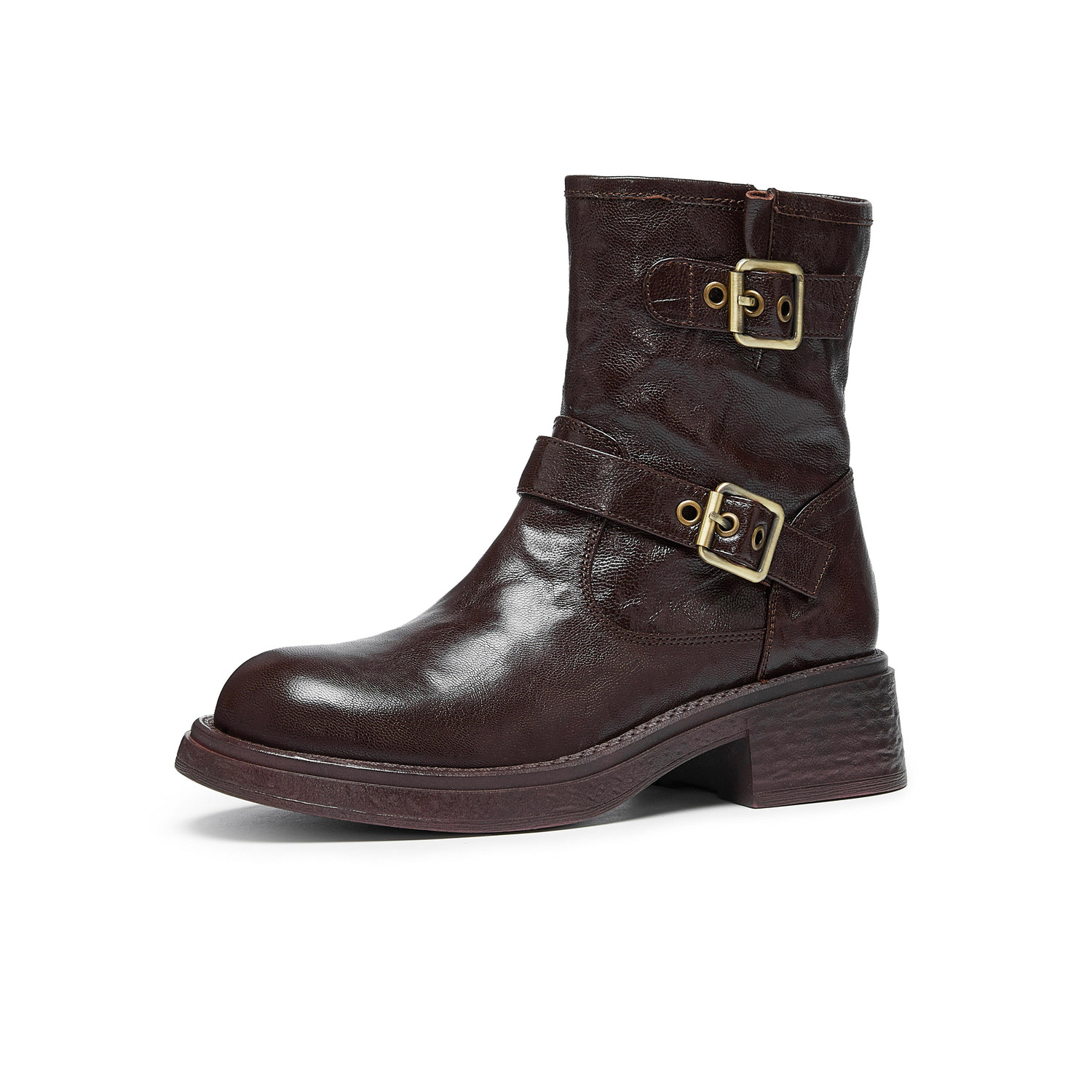 Teenmix Женские полусапожки бордовые на флисовой подкладке, цвет Burgundy (Fleece-Lined) — фото 4