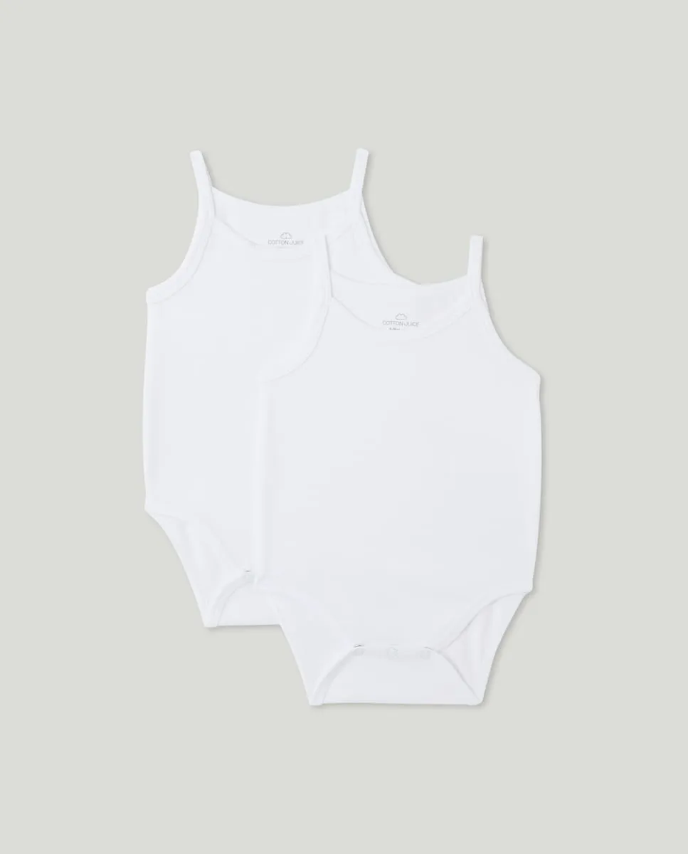 

Набор из 2 боди с лямками для младенцев Cotton Juice, белый