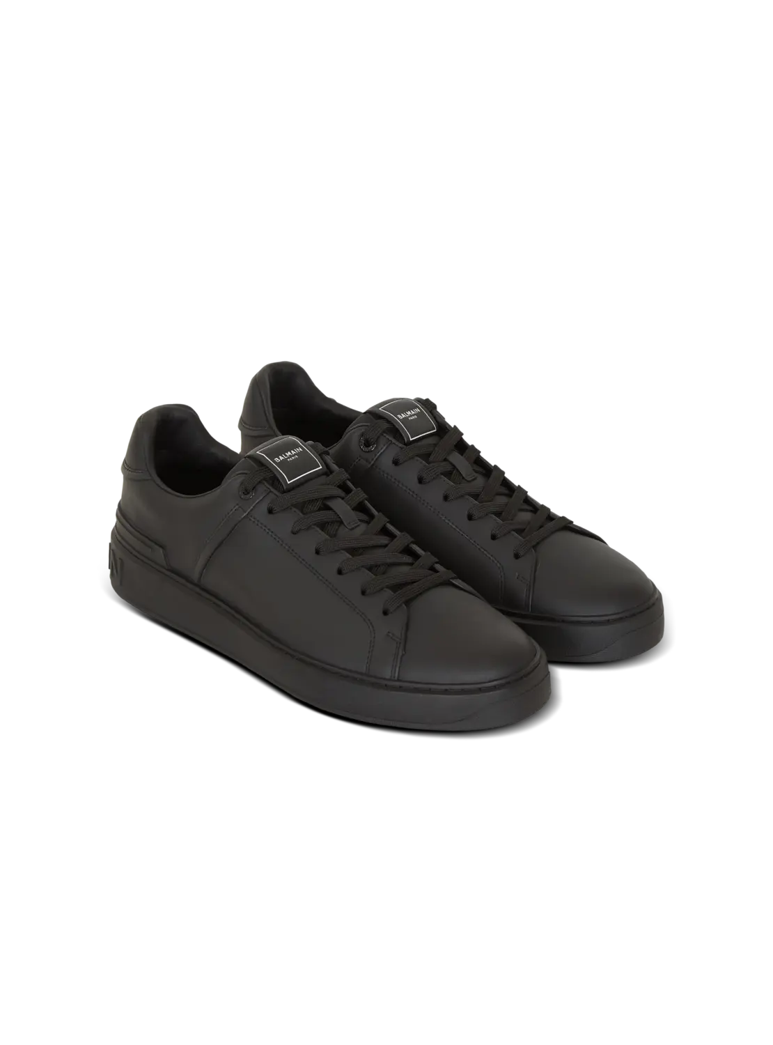 Кроссовки B-Court из телячьей кожи Balmain, белый/мультиколор/черный — фото 2