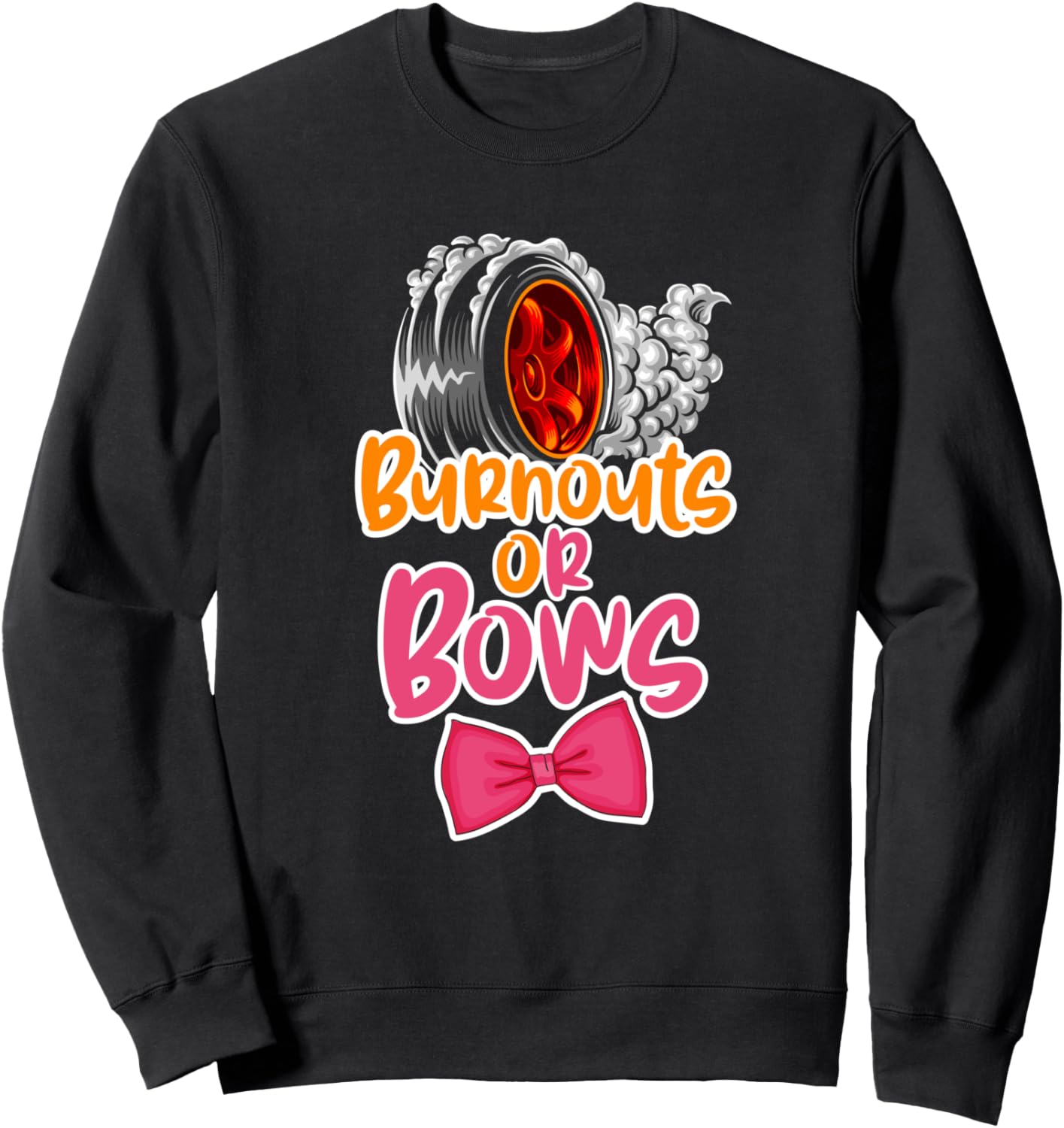 

Забавная толстовка с надписью «Выгорание или бант» для вечеринки по определению пола ребенка Burnout Or Bow Shirt, черный
