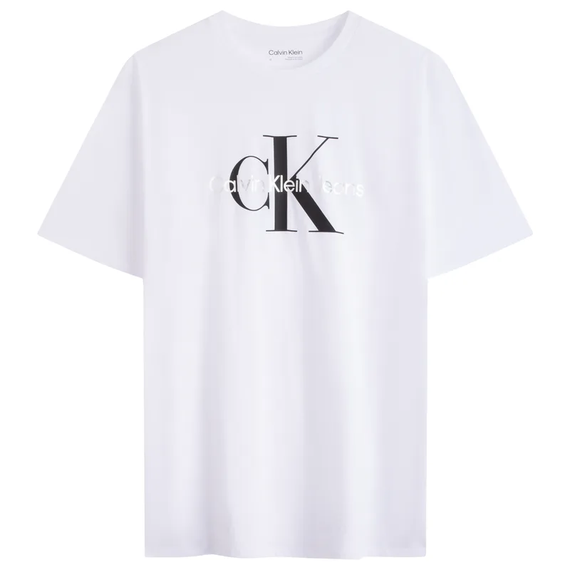 Футболка с логотипом и блестками Calvin Klein, p61-moon белый
