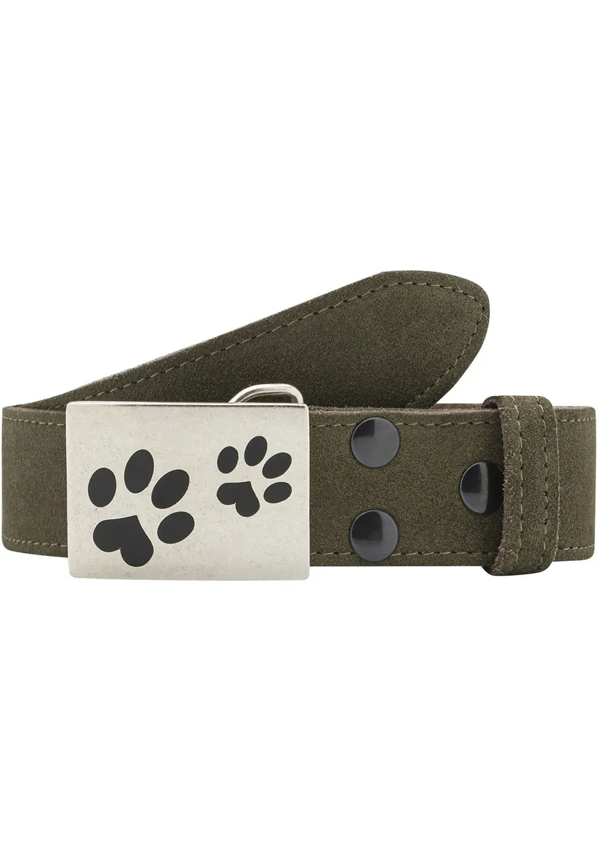 

Ремень кожаный LIFEBURG by showroom 019°, со сменной застежкой "Paw Silver" Rettungsring By Showroom 019°, зеленый