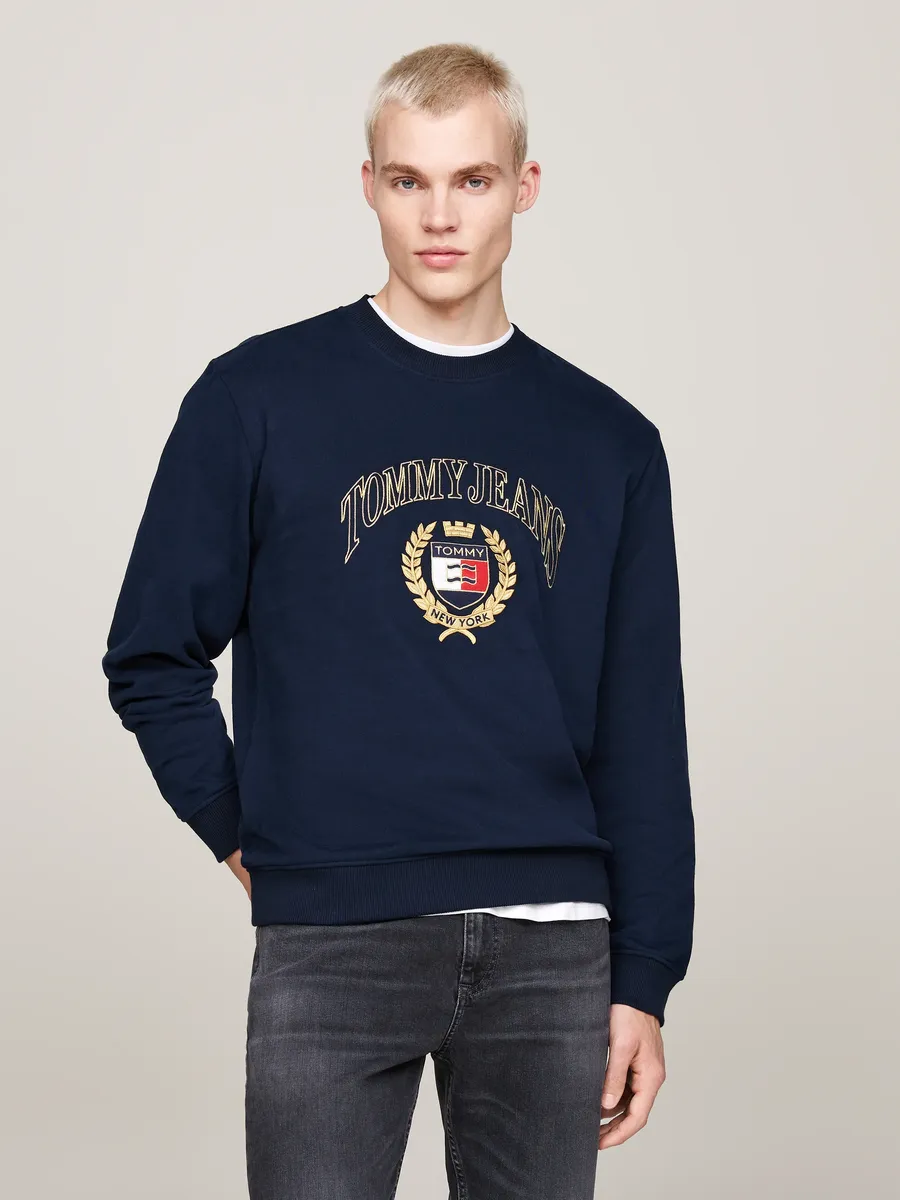 

Толстовка Tommy Jeans "TJM REG TJ PREP CREST CREW", синий