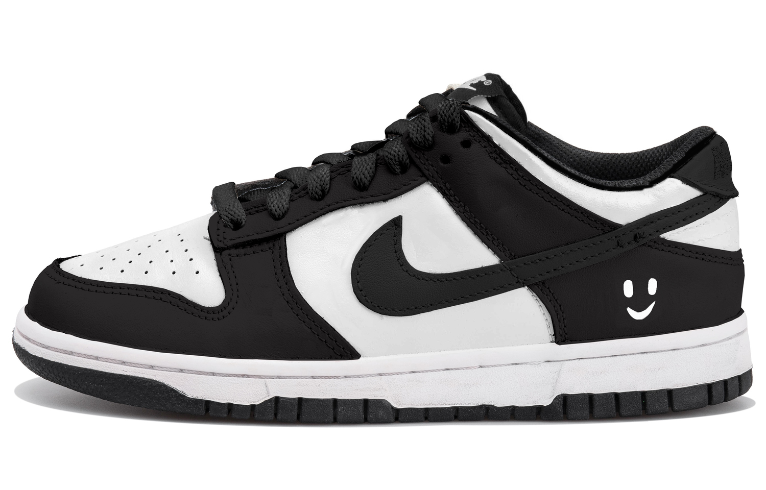 

Nike Dunk Противоскользящие Износостойкие Низкие Детские Скейтбординг Кроссовки Черный Белый Подростковые