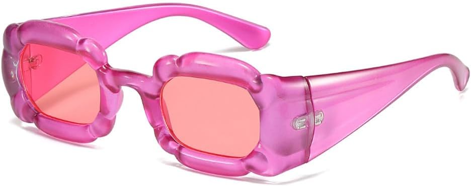 

Женские солнцезащитные очки конфетных цветов UV400 в винтажном стиле с градиентом; мужские солнцезащитные очки с широкими дужками неправильной формы HYYZZC, Purple Pink