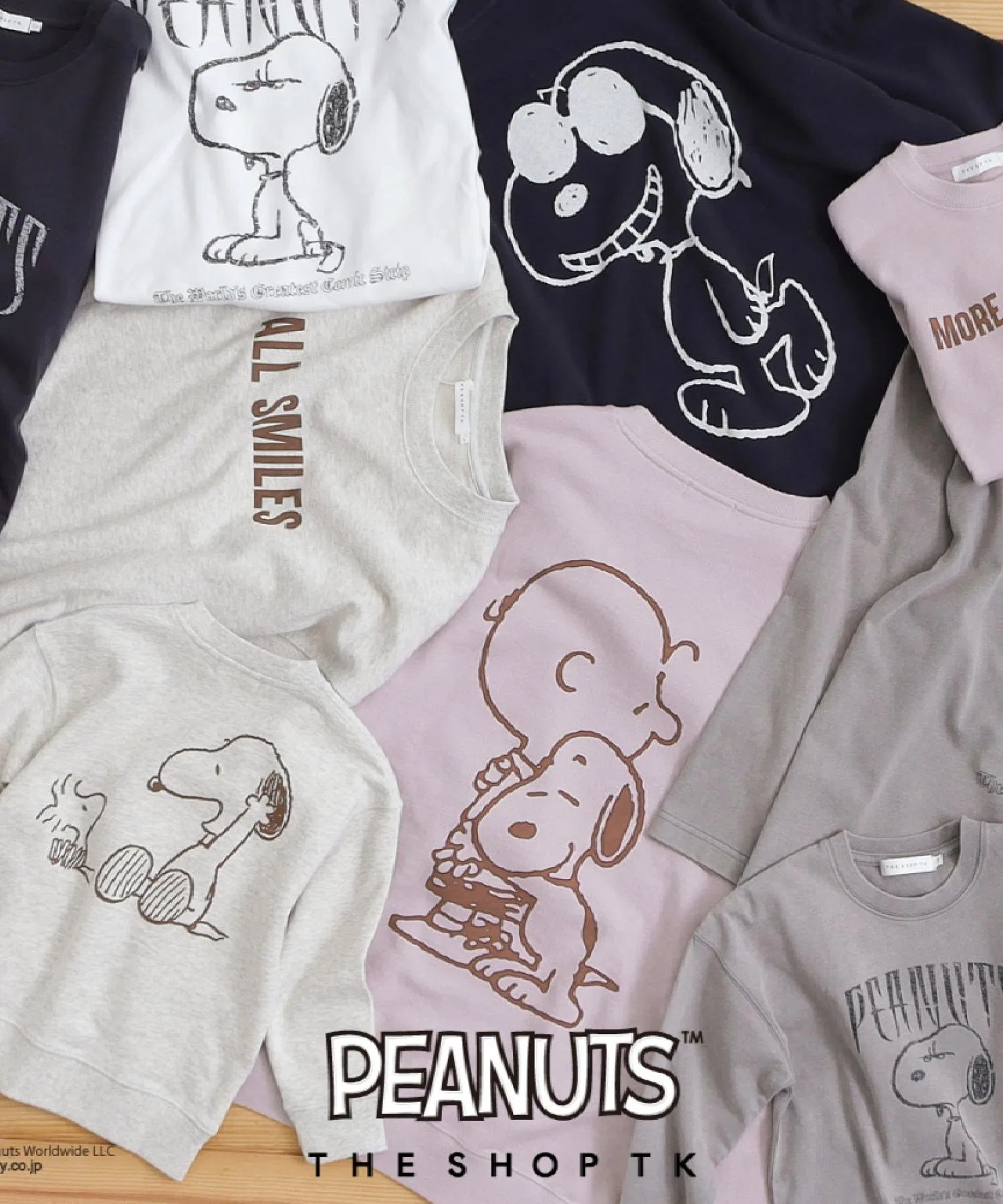 Детская футболка с длинным рукавом THE SHOP TK PEANUTS Снупи винтажный принт белая — фото 2