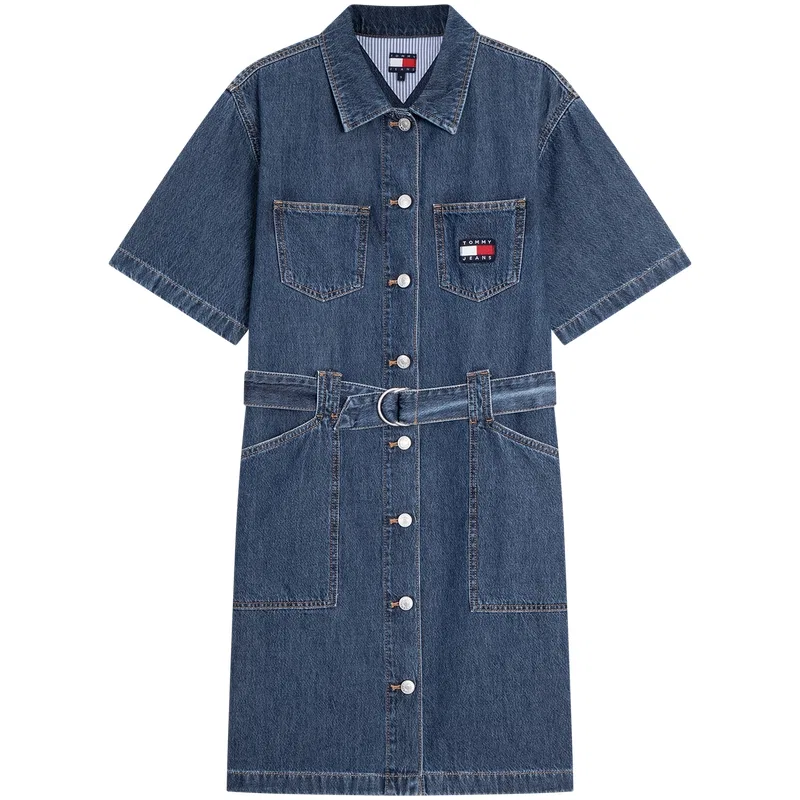 Платье с коротким рукавом женское Tommy Hilfiger, Denim Blue 1BK