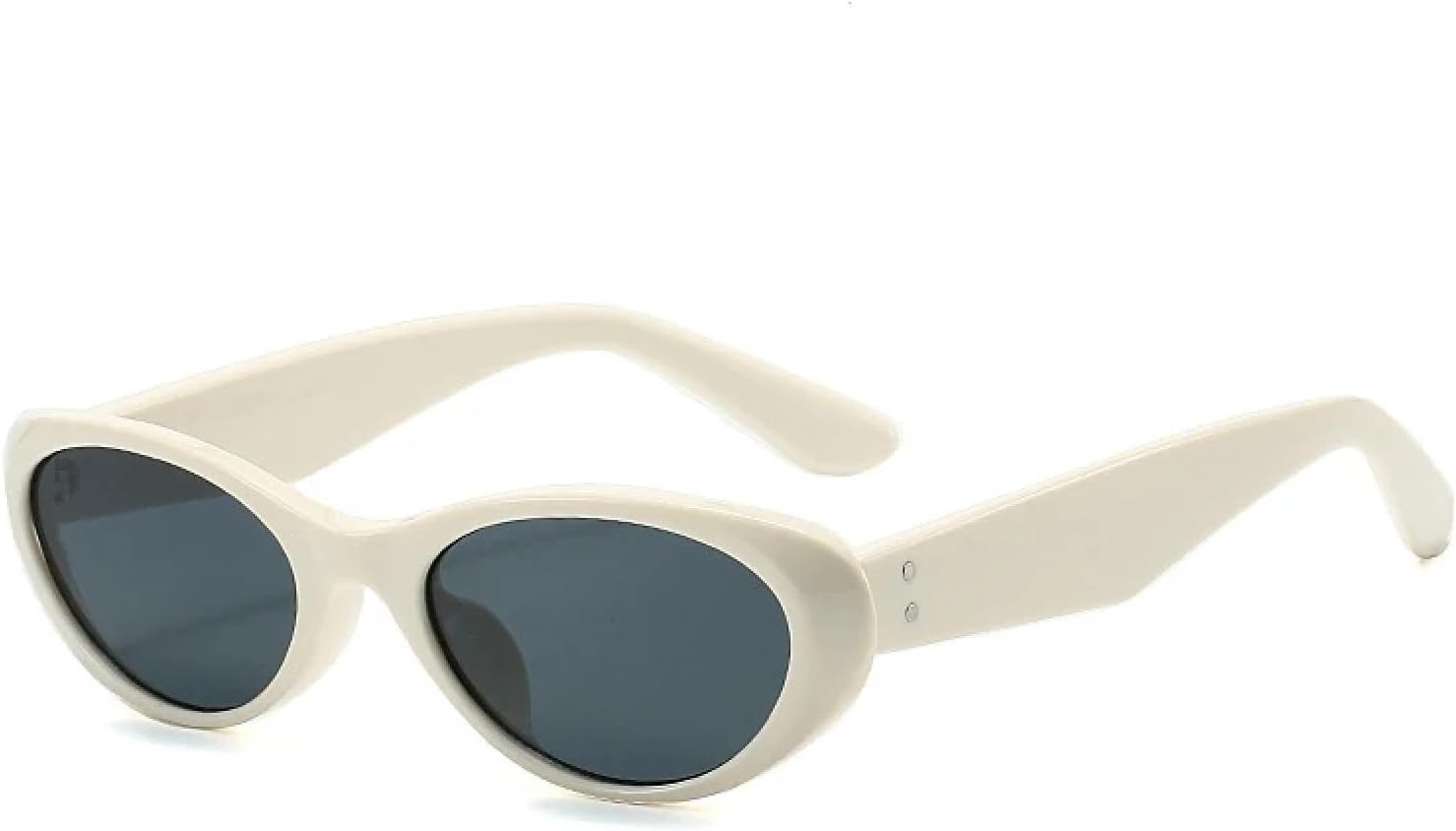 

Солнцезащитные очки с защитой от УФ-излучения UV400 для женщин и мужчин | «Кошачий глаз», заклепки, красные и желтые оттенки | для занятий спортом на открытом воздухе DSVIGF, Beige Grey