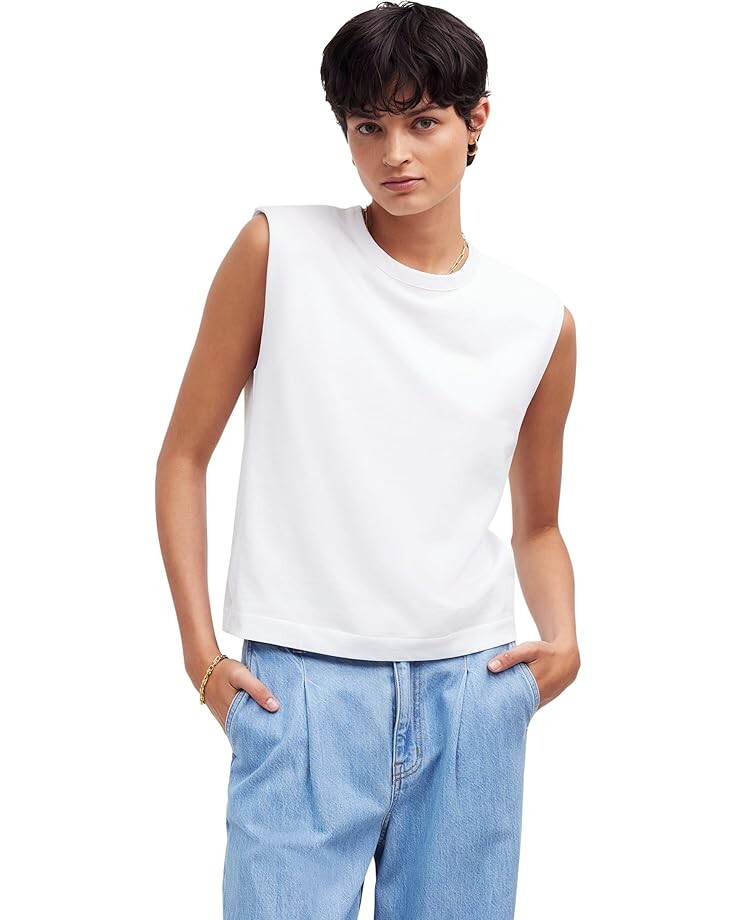 

Футболка Madewell Structured Muscle Tee, цвет Eyelet White