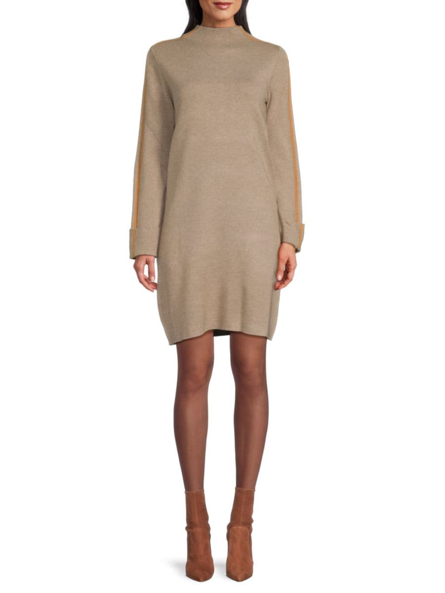 

Платье-свитер мини с рукавами-крылышками Saks Fifth Avenue, цвет Mushroom Heather