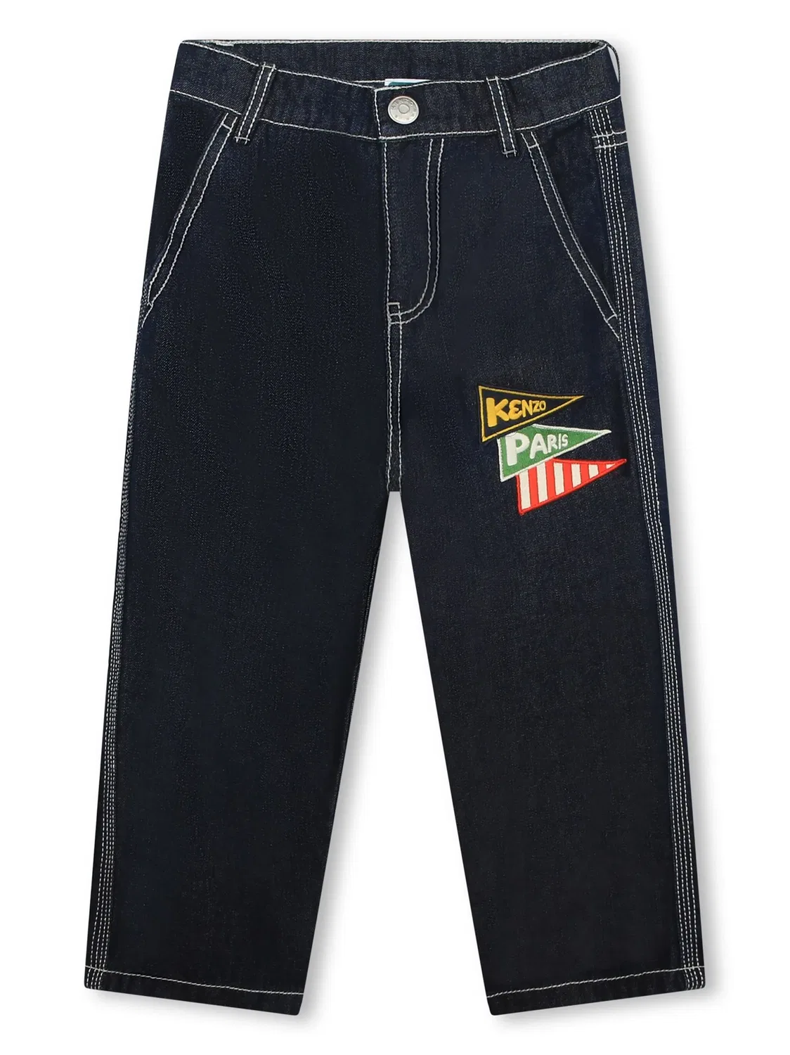 Джинсы с нашивкой-логотипом Kenzo Kids