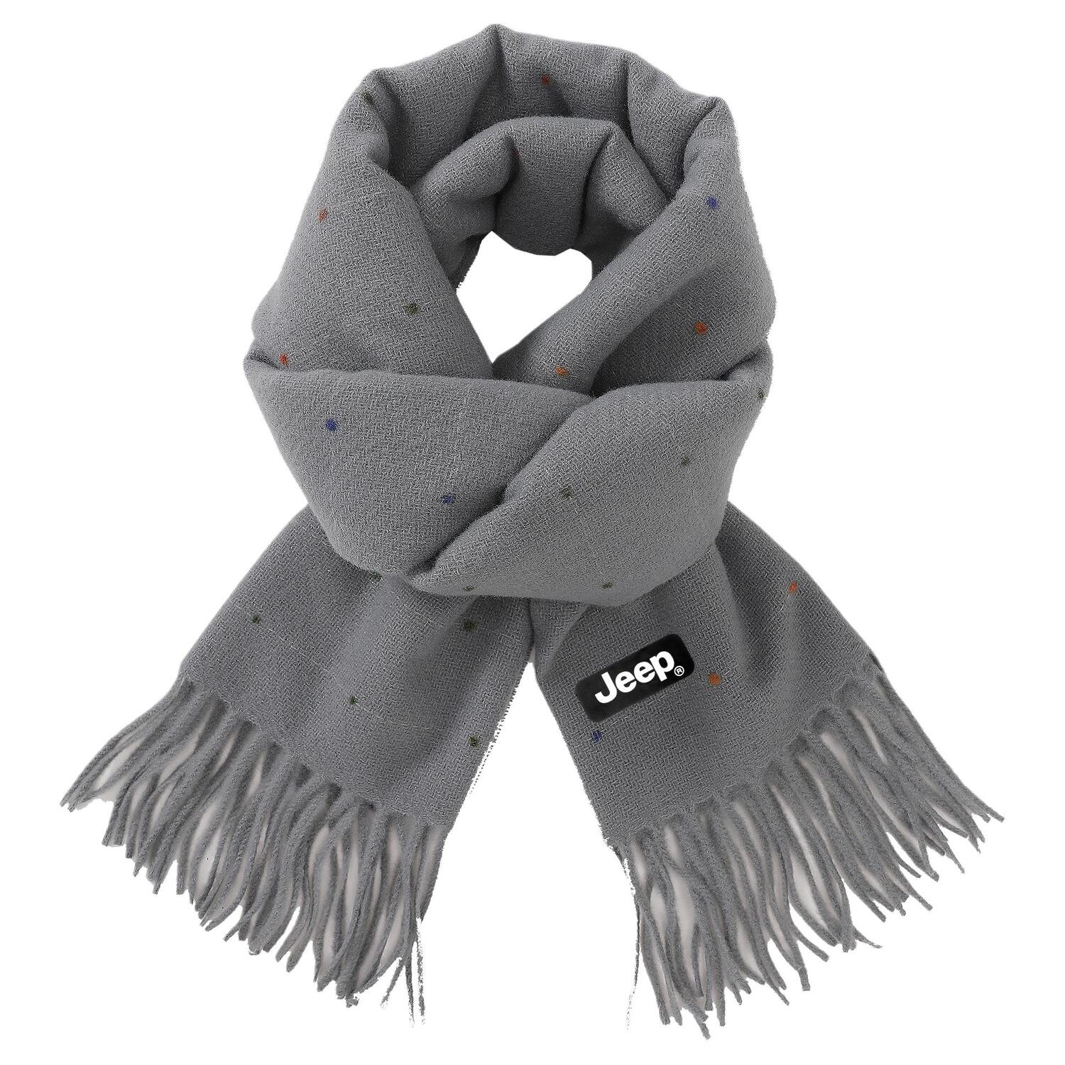 

Акриловые вязаные шарфы Unisex Jeep, Monochrome Dots Light Gray; One Size