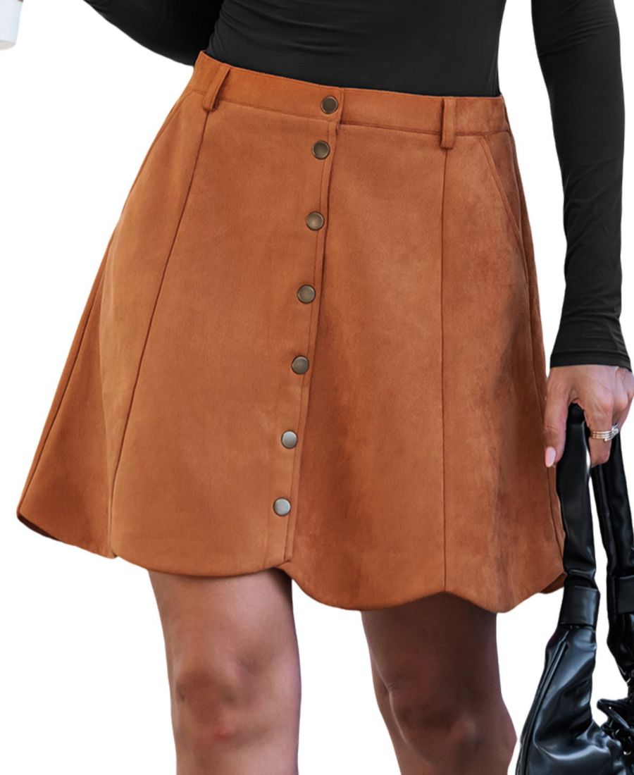 

Женская мини-юбка цвета апельсина "Сидр и специи" Cupshe, Brown