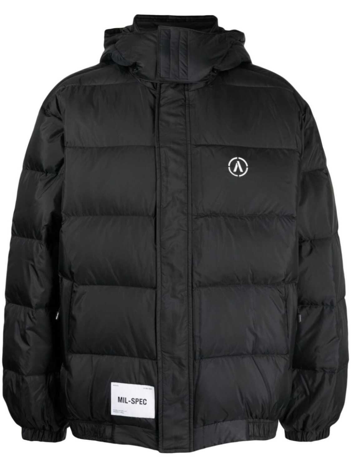 

izzue пуховик с логотипом, черный