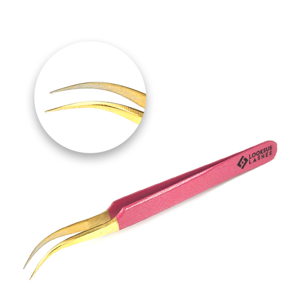 

Пинцеты для наращивания ресниц 2, 1 упаковка. Looksus Lashes Pink