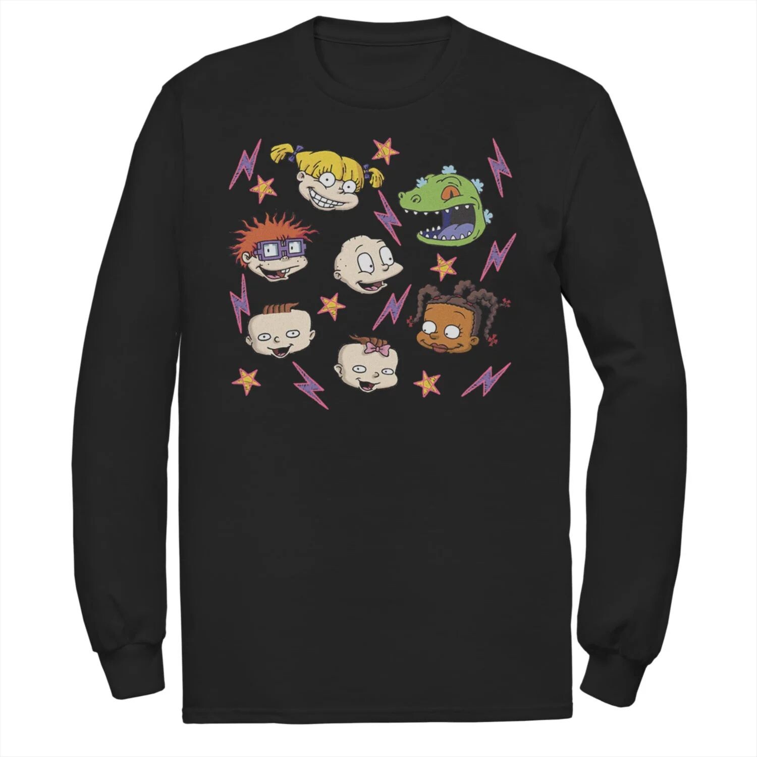 

Мужская футболка Rugrats Retro Group Faces с длинными рукавами Licensed Character