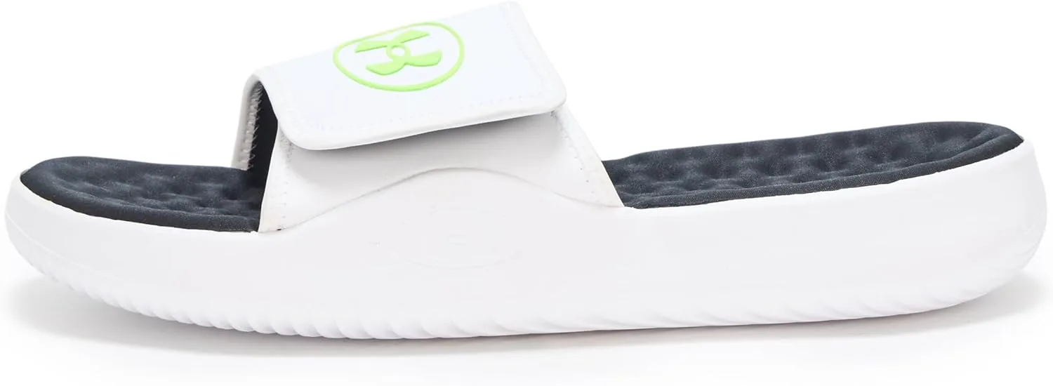 Мужские сандалии Under Armour Ignite Pro 8 Slide, белый/зеленый — фото 3