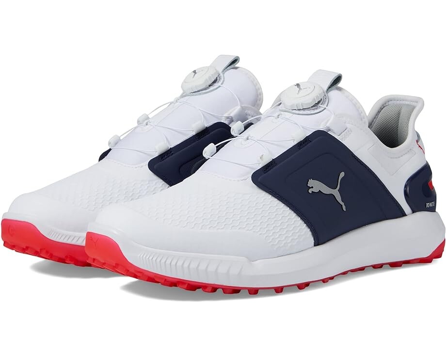 

Кроссовки PUMA Golf Ignite Elevate Disc Golf Shoes, цвет Puma White/Puma Silver/Puma Navy