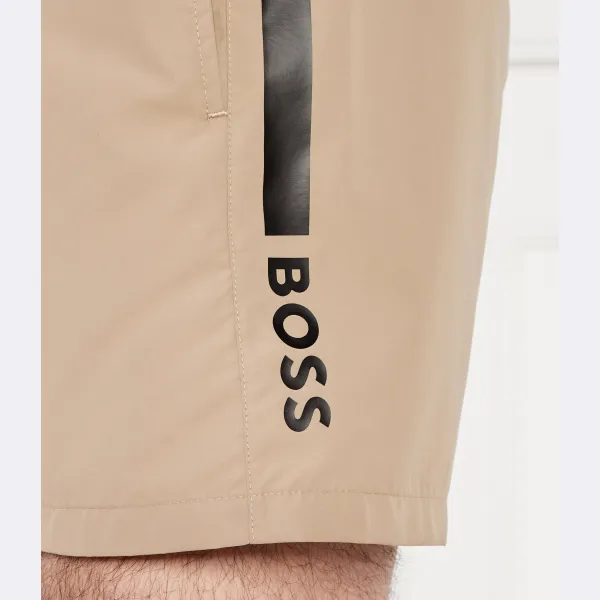Шорты для плавания «дельфин» стандартного кроя Boss, коричневый — фото 3
