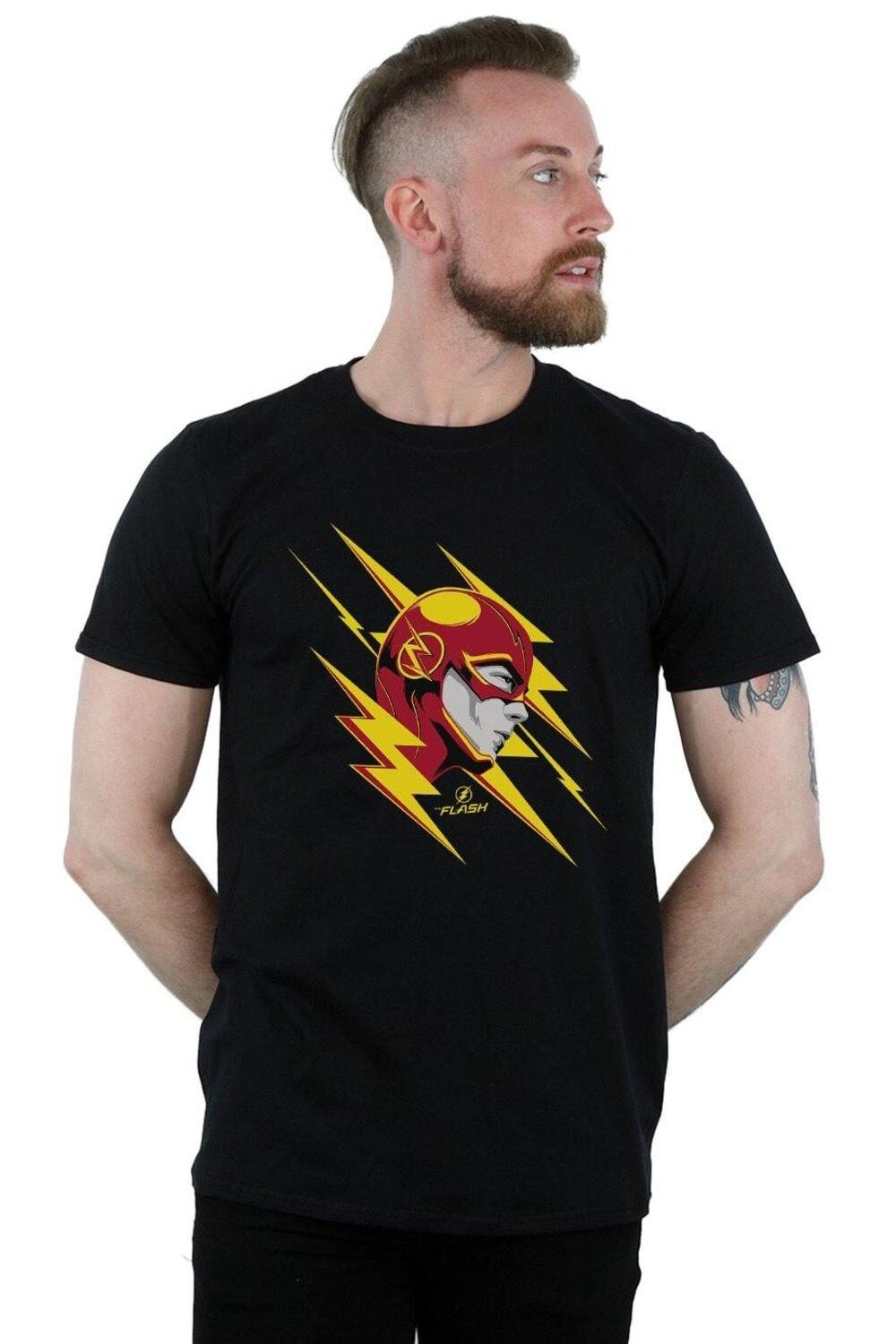 

Футболка с портретом Flash Lightning DC Comics, черный