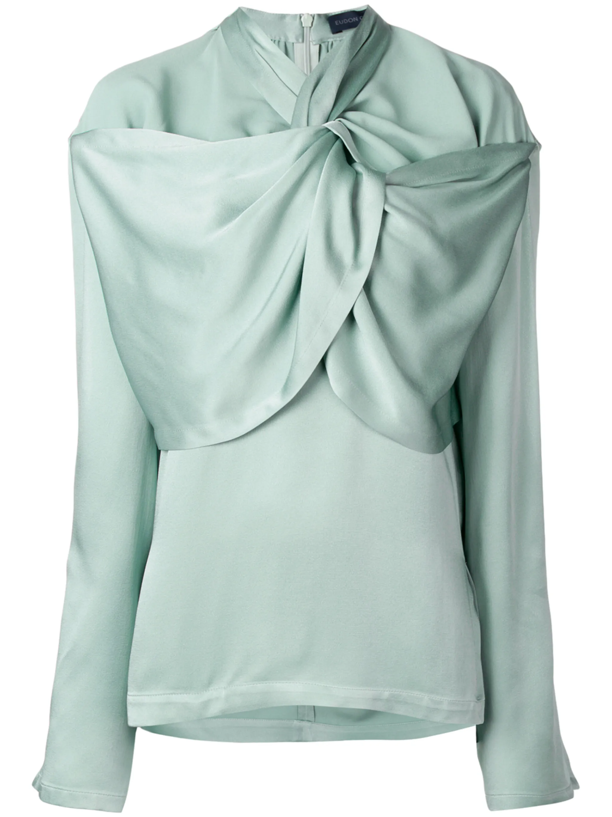 

Блузка со сборками Eudon Choi, зеленый