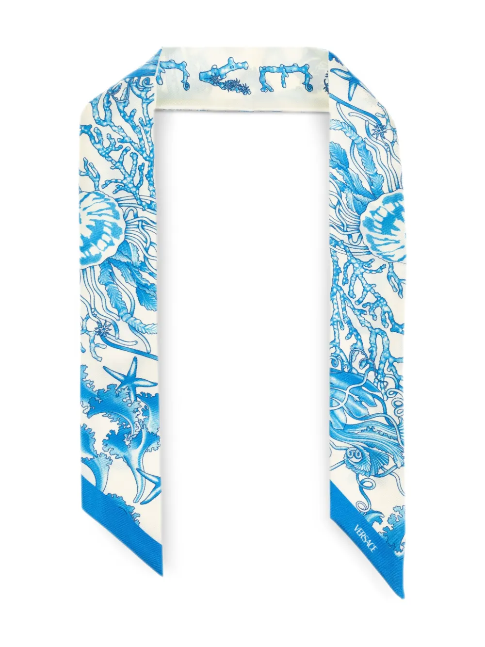 

Платок с принтом VERSACE, синий