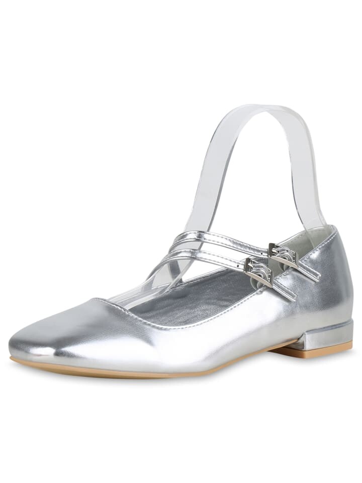 Балетки VAN HILL Riemchenballerinas Allison, серебряный